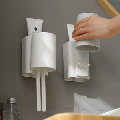 Wall Mount Individual Toothbrush toothpaste Holder