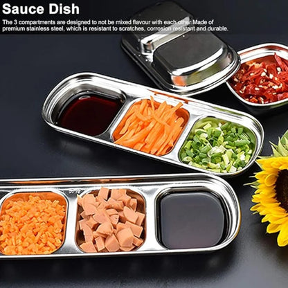 Stainless steel soy sauce dish dipping bowl