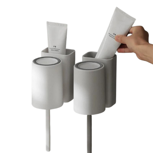 Wall Mount Individual Toothbrush toothpaste Holder